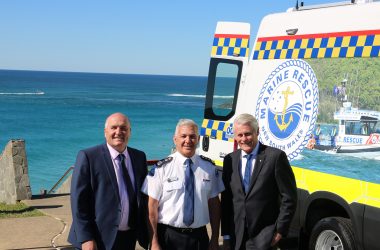 $200,000 Marine Rescue command and control vehicle on the road