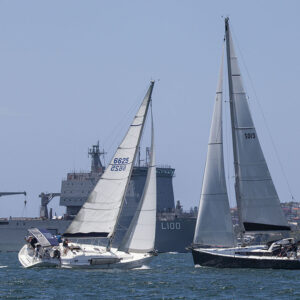 All types of Beneteaus came out for the Beneteau Cup, and the traffic was there too.